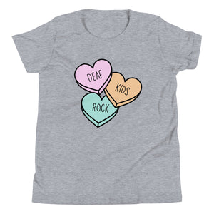 Deaf Kids Rock (Candy Hearts) Youth Short Sleeve Tee