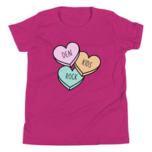 Load image into Gallery viewer, Deaf Kids Rock (Candy Hearts) Youth Short Sleeve Tee