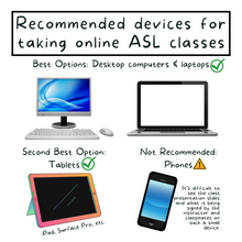 Load image into Gallery viewer, ASL 101 Online Classes