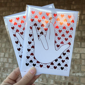 "I Really Love You" (IRLY) - Handmade Foil Card