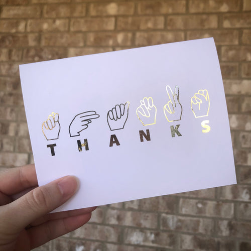 “Thanks” Handmade Foil Card