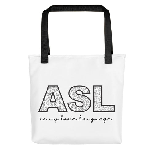 “ASL is my Love Language” Tote Bag
