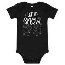 Load image into Gallery viewer, “Let It Snow” Baby Short Sleeve Onesie