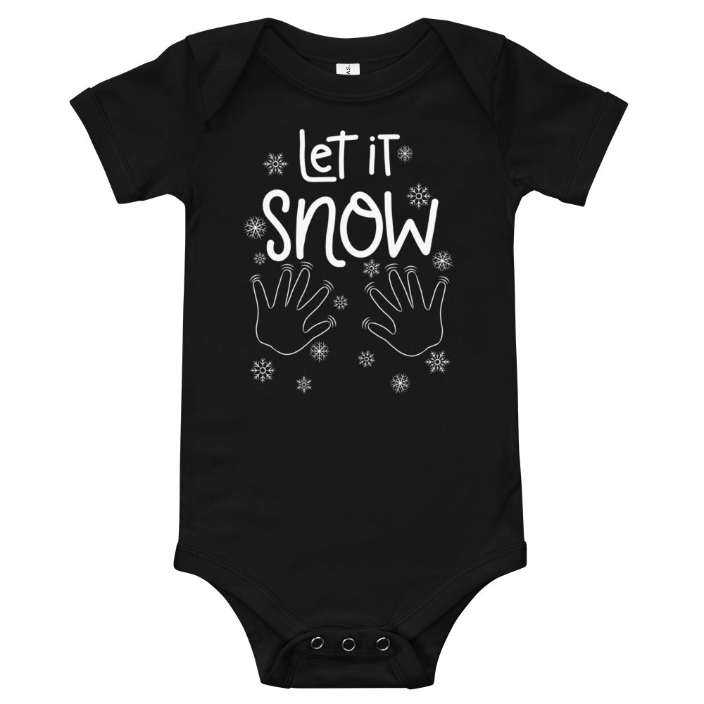 “Let It Snow” Baby Short Sleeve Onesie