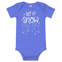 Load image into Gallery viewer, “Let It Snow” Baby Short Sleeve Onesie