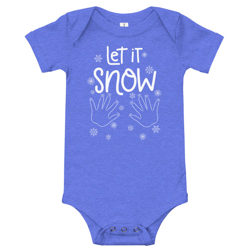 “Let It Snow” Baby Short Sleeve Onesie