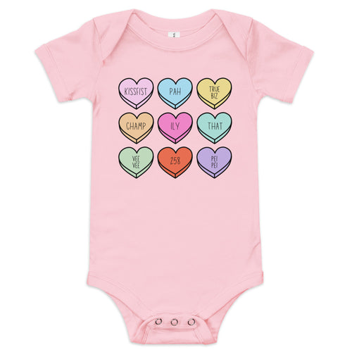 ASL Slang Hearts Onesie