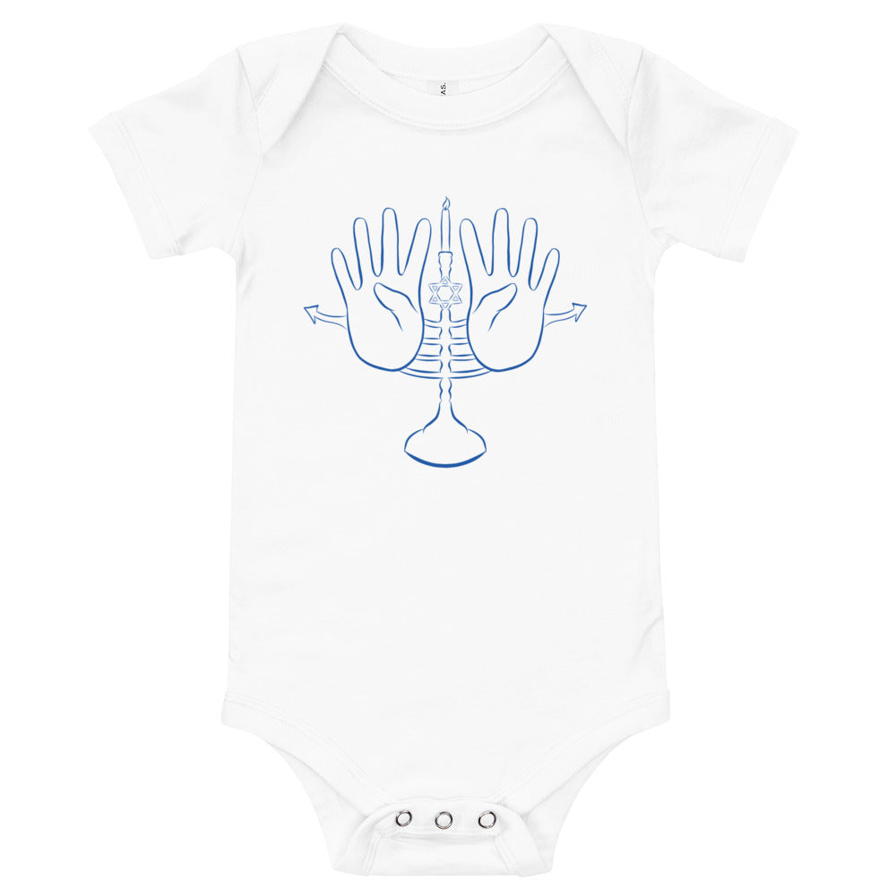 HANUKKAH (ASL) Baby Short Sleeve Onesie