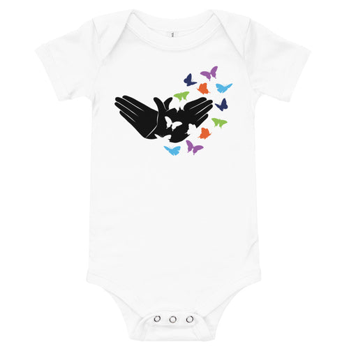 Butterfly (ASL) Baby Short Sleeve Onesie
