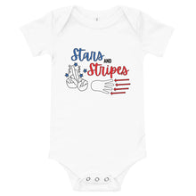 Load image into Gallery viewer, Stars and Stripes (Red, White, &amp; Blue) Baby Onesie