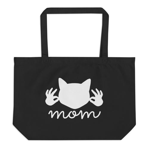 CAT MOM Large Tote Bag