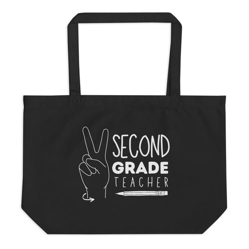 SECOND GRADE TEACHER Large Tote Bag