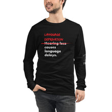 Load image into Gallery viewer, Language Deprivation Unisex Long Sleeve Tee