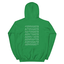 Load image into Gallery viewer, ADVOCATE Hoodie (White Font - Print on Back)