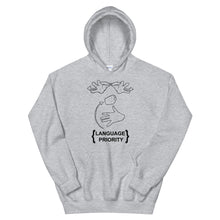 Load image into Gallery viewer, Language Priority Hoodie (Black Font - Print on Front)