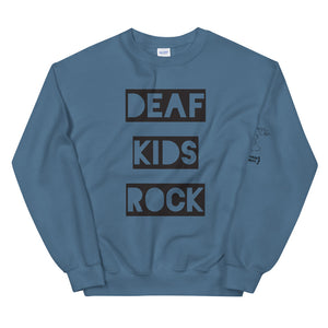 DEAF KIDS ROCK Crew Neck Sweatshirt