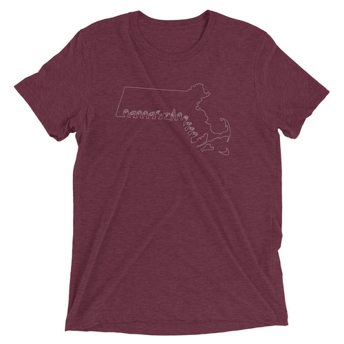 Massachusetts (ASL-Outline) Short Sleeve T-shirt
