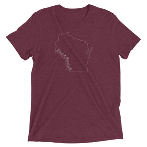 Wisconsin (ASL-Outline) Short Sleeve T-shirt