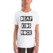Load image into Gallery viewer, DEAF KIDS ROCK Youth Short Sleeve T-Shirt