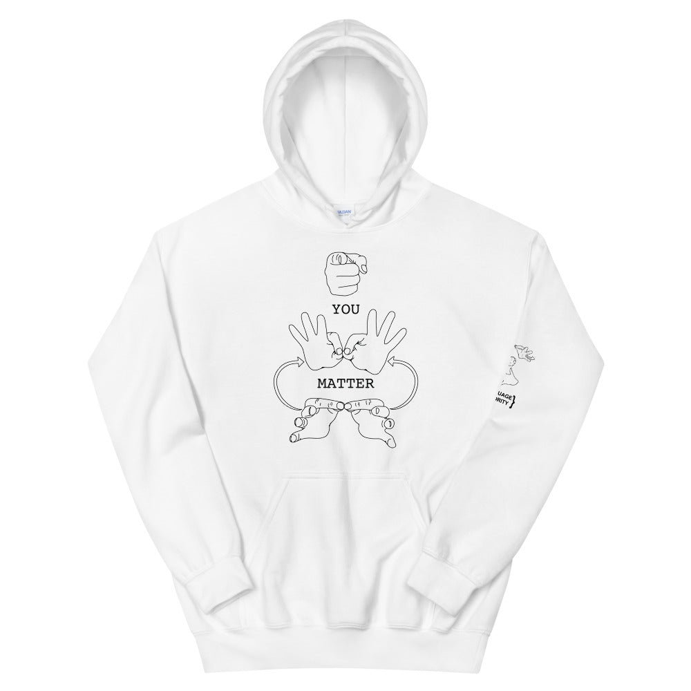 You matter hot sale hoodie black