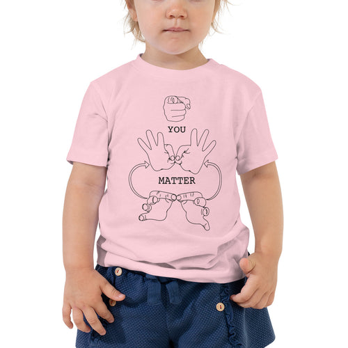 YOU MATTER (Black Font) Toddler Short Sleeve Tee