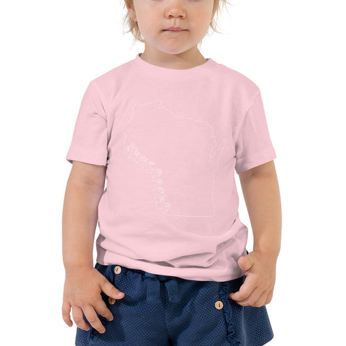 Wisconsin (ASL-Outline) Toddler Short Sleeve Tee