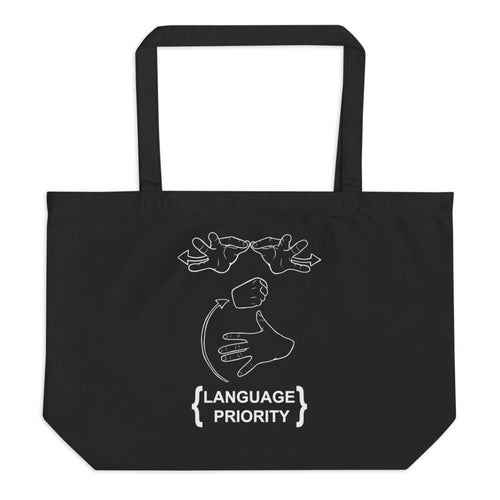 Language Priority Large Tote Bag
