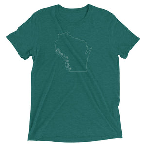 Wisconsin (ASL-Outline) Short Sleeve T-shirt