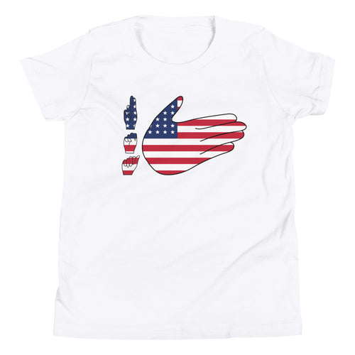 USA Flag (ASL) Youth Short Sleeve Tee