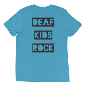 DEAF KIDS ROCK Short Sleeve T-shirt (Print on Back)