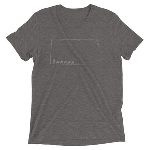 Kansas (ASL-Outline) Short Sleeve T-shirt