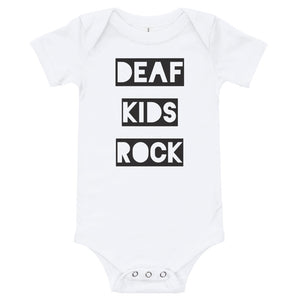 DEAF KIDS ROCK Baby Short Sleeve One Piece