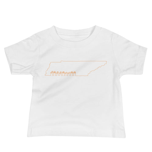 Tennessee (Orange Outline) Baby Jersey Short Sleeve Tee