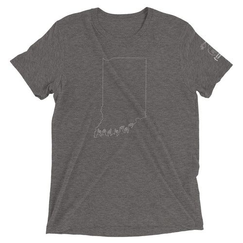 Indiana (ASL Outline) Short Sleeve T-shirt