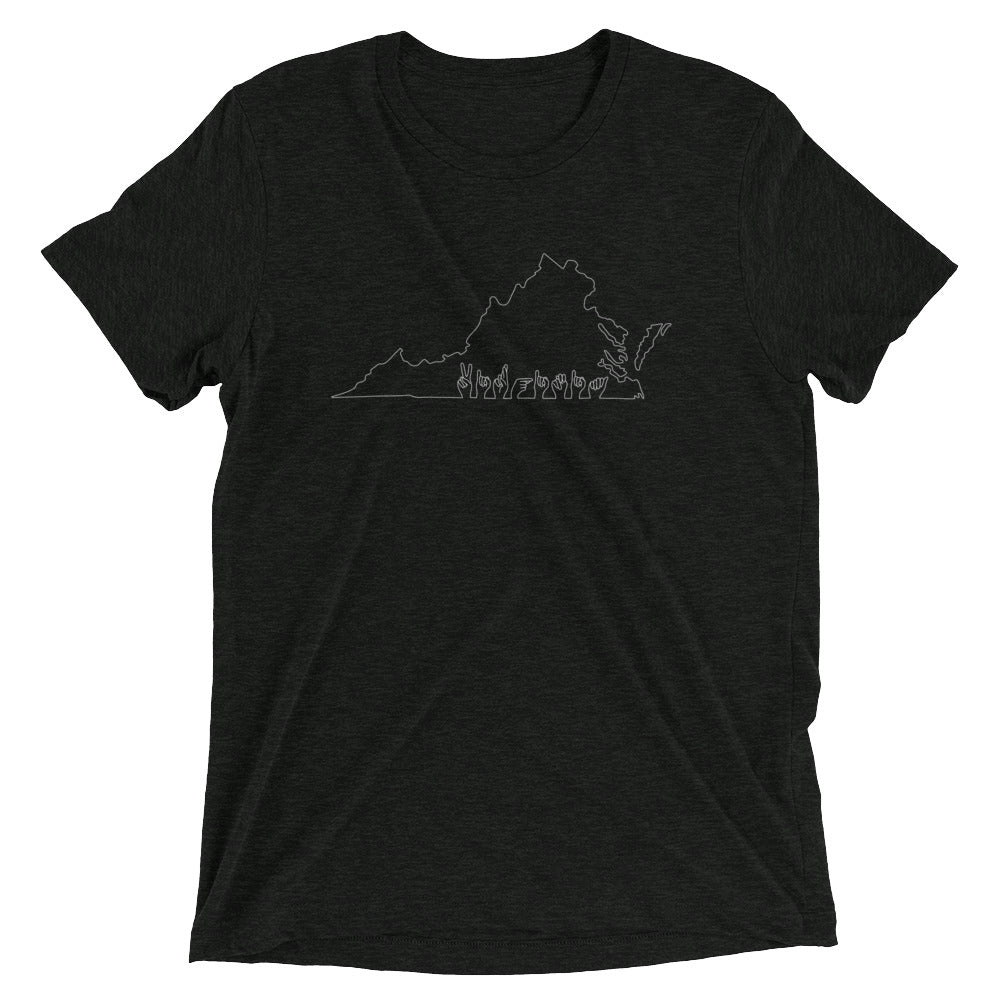 Virginia (ASL-Outline) Short Sleeve T-shirt – Language Priority