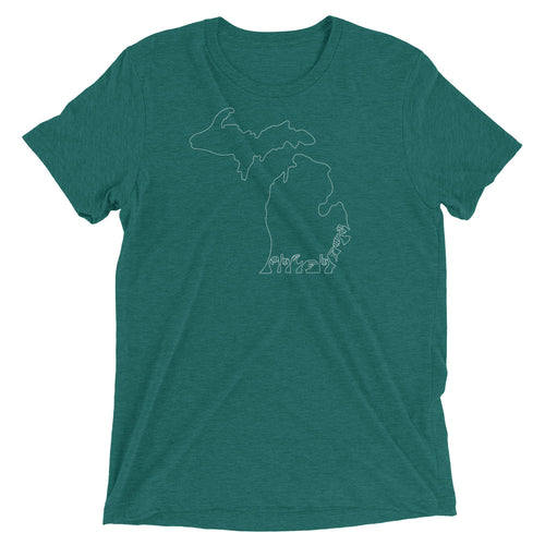 Michigan (ASL-Outline) Short Sleeve T-shirt