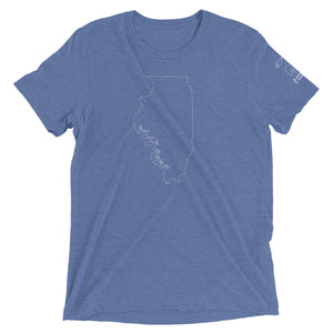 Illinois (ASL-Outline) Short Sleeve T-shirt