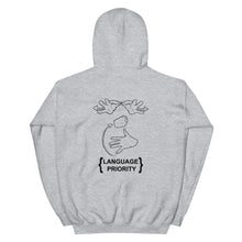 Load image into Gallery viewer, Language Priority Hoodie (Black Font - Print on Back)