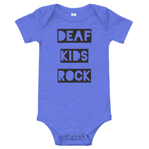 DEAF KIDS ROCK Baby Short Sleeve One Piece