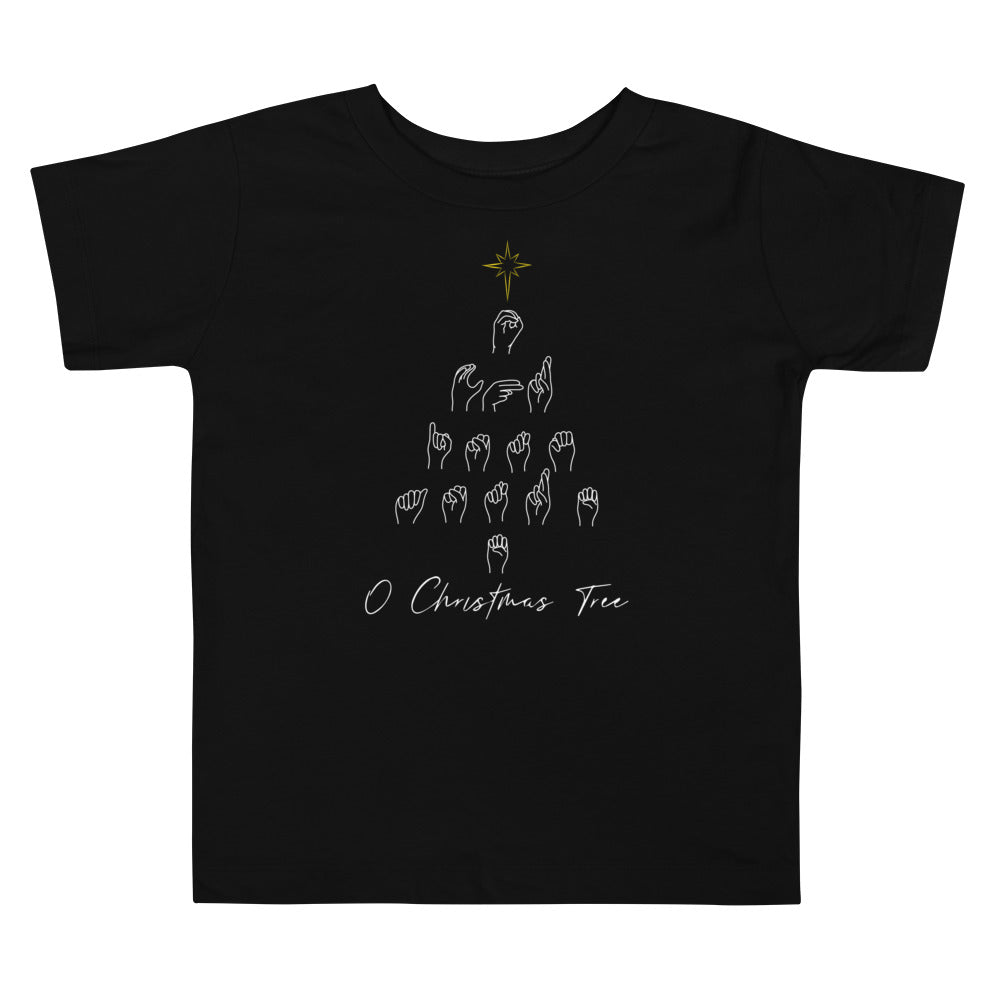 O Christmas Tree (White Font) - Toddler Short Sleeve Tee