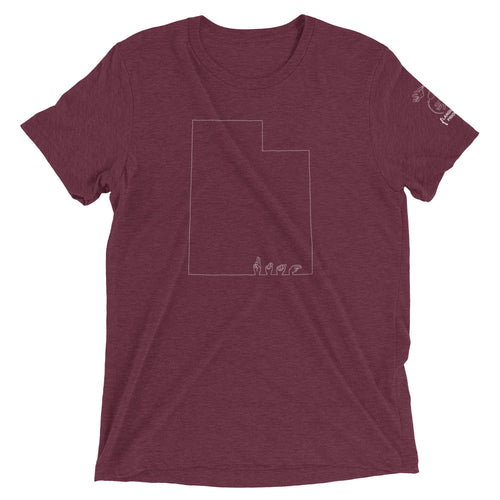 Utah (ASL Outline) Short Sleeve T-shirt