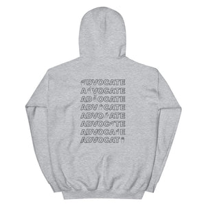 ADVOCATE Hoodie (Black Font - Print on Back)