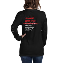 Load image into Gallery viewer, LANGUAGE DEPRIVATION Long Sleeve Tee (Print on Back)