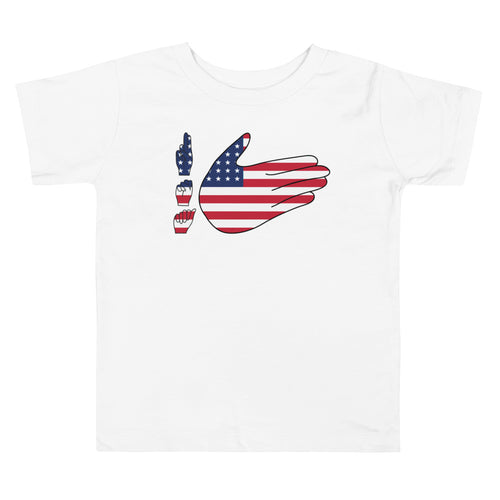 USA Flag (ASL) Toddler Short Sleeve Tee