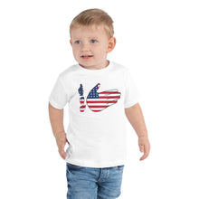 Load image into Gallery viewer, USA Flag (ASL) Toddler Short Sleeve Tee