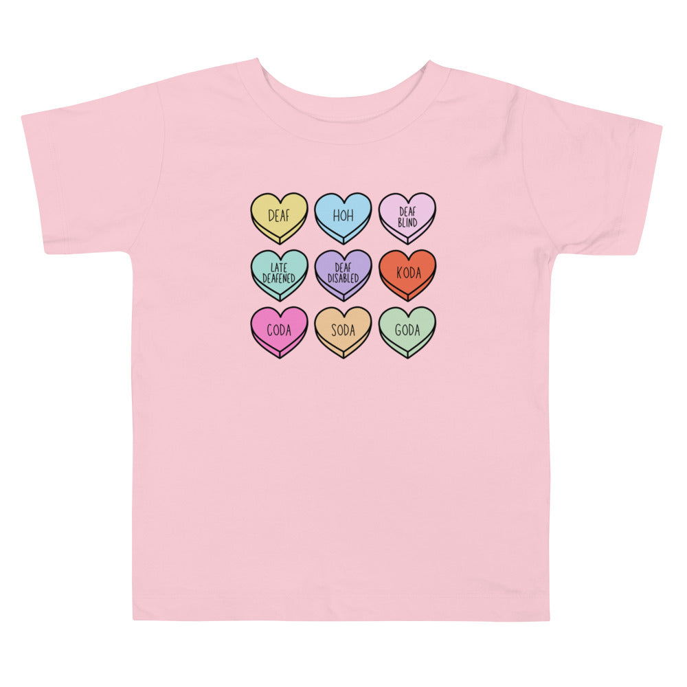 Deaf Community Hearts Toddler Tee