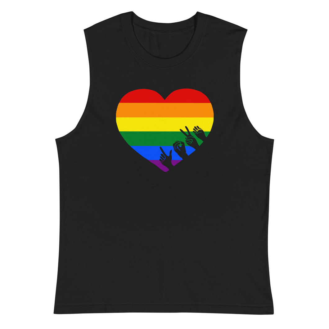 L-O-V-E (Pride) Unisex Muscle Tank