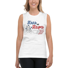 Load image into Gallery viewer, Stars and Stripes (Red, White, &amp; Blue) Muscle Tank