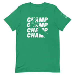 CHAMP - Short Sleeve Tee (White Ink - 100% Cotton)