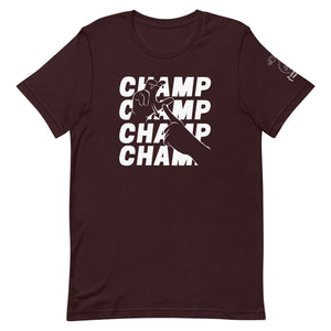 CHAMP - Short Sleeve Tee (White Ink - 100% Cotton)